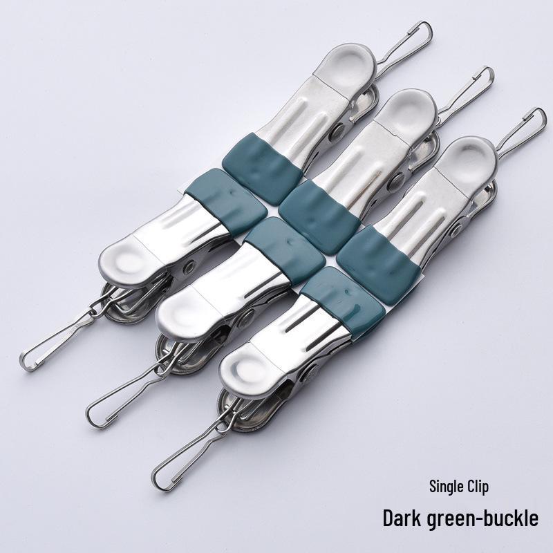 Stainless Steel Rubber-Coated Clips for Clothing & Accessories