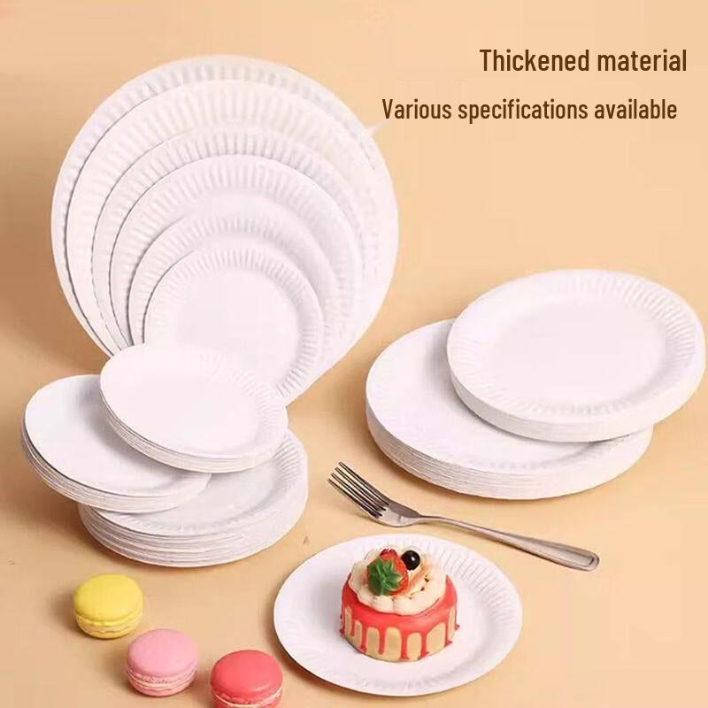 Disposable White Paper Plates