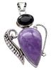Amethyst & Other Natural Gemstone Ethnic Pendant Jewelry 2.5" J 10