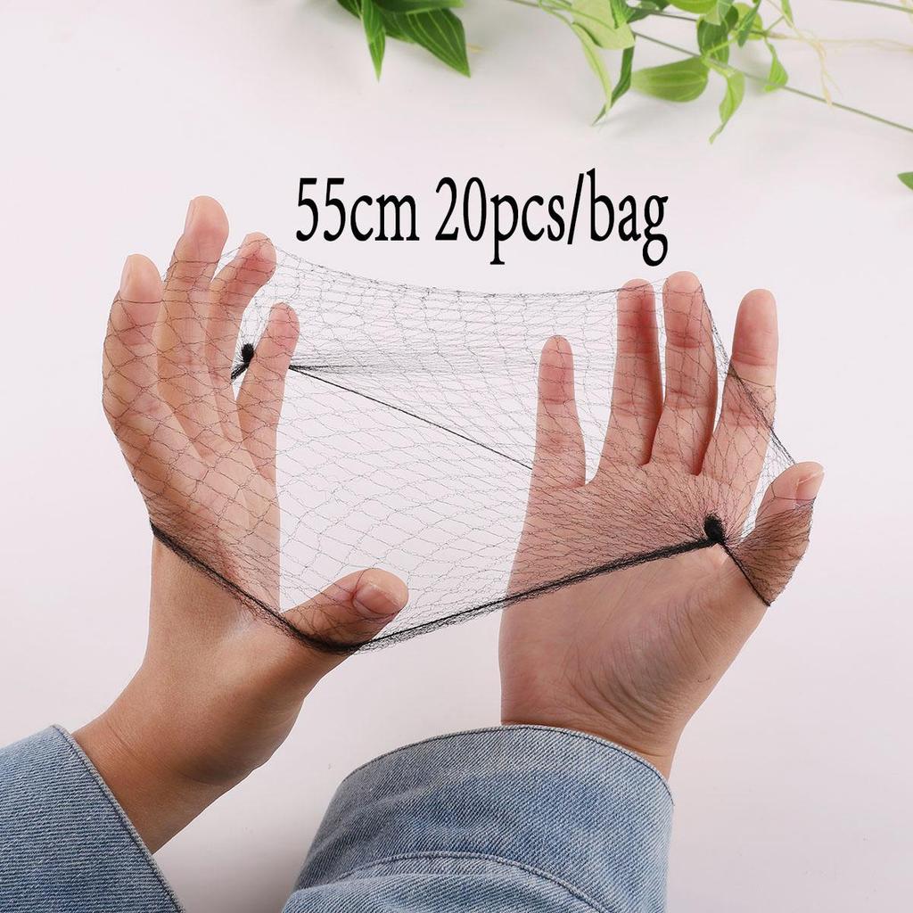 Nylon Hair Net Star Dance Recital Buns / Hair Extension Weaving Cap Hairnets
