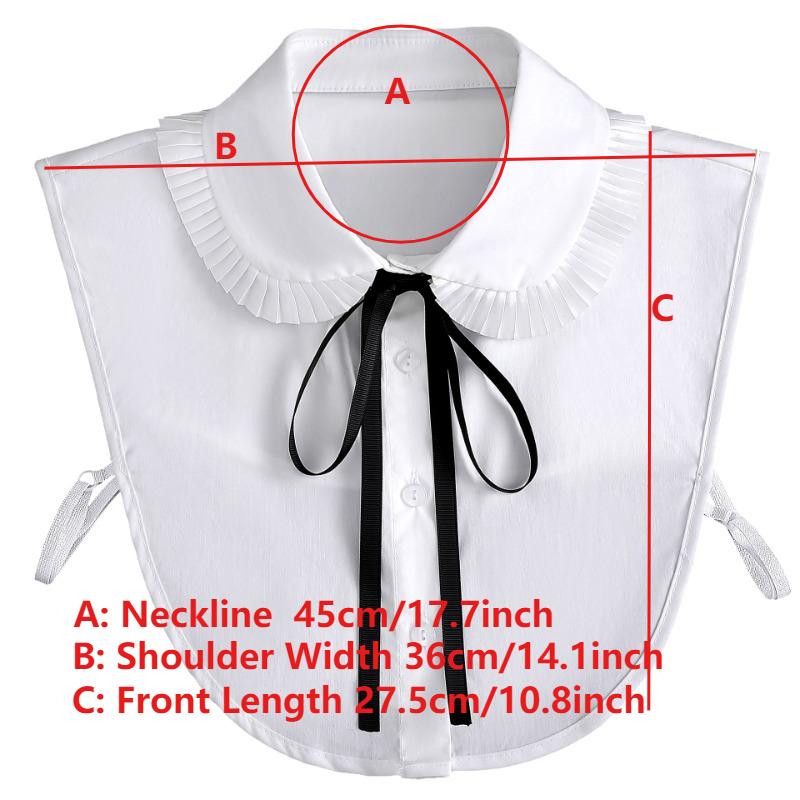 Perfect Match Sweet Bowknots Lapel False Collar For Women Faux Col Half Shirt Blouse Fake Collars Sweater Shirt Detachable Collars Accessories