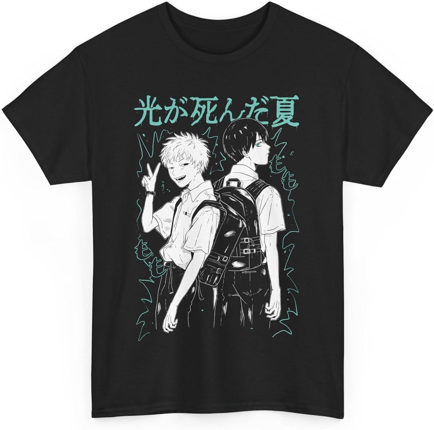 

The Summer Hikaru Died Shirt, Anime T Shirt Merch Casual Short Sleeved T Shirt Unisex Tee L чорний
