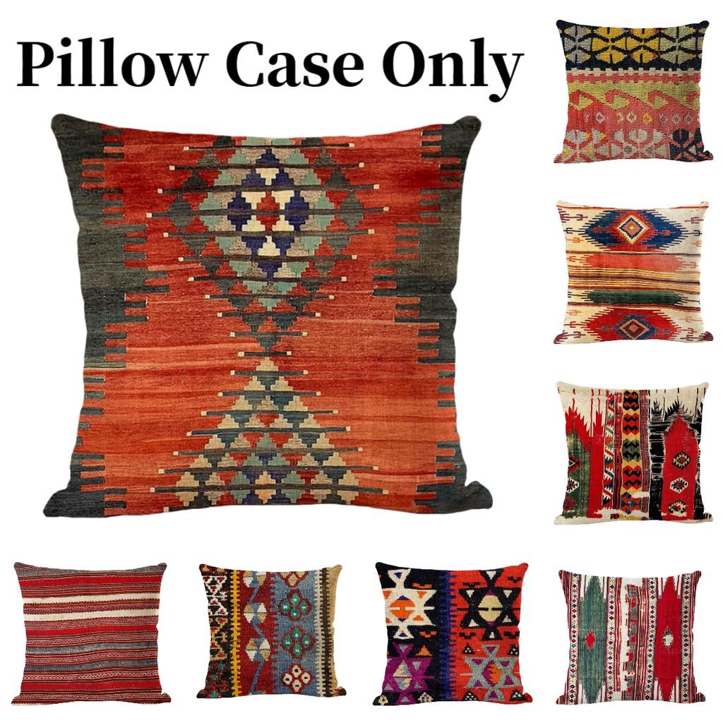 Bohemian Kilim Style Linen Pillow Cover 45x45cm For Home Dcor