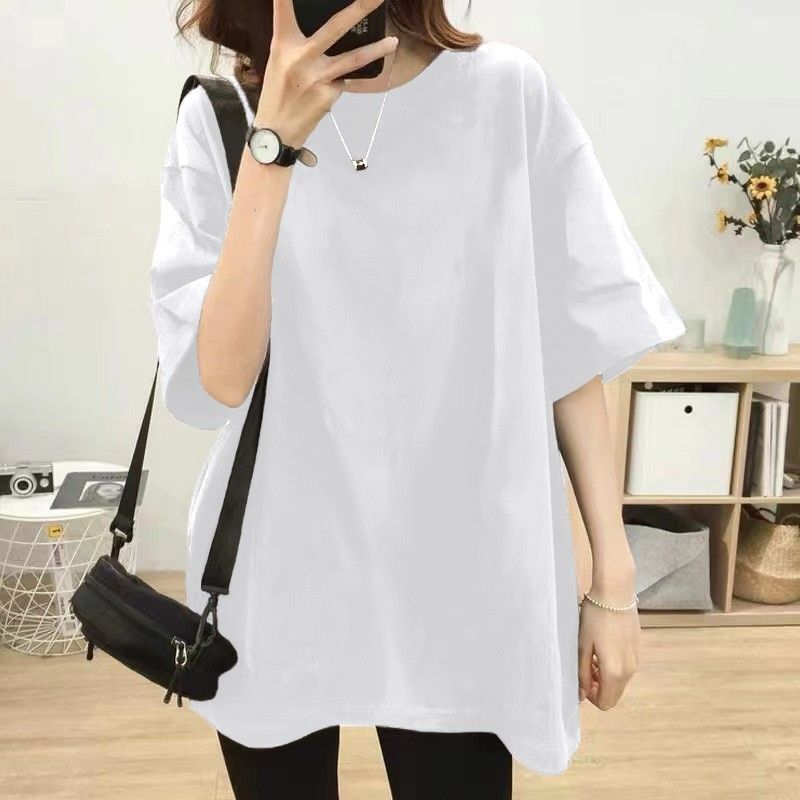 

Anti-Aging Casual Short Sleeve Fashion All-Match Summer Tops White S [Fancy/Classy/European/light luxury]]