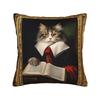 Cute Caroon Cat Portrait Photo Frame Art Pillow Case  Novelty Pillow Cover Square Pillowcases For Living Room Sofa
