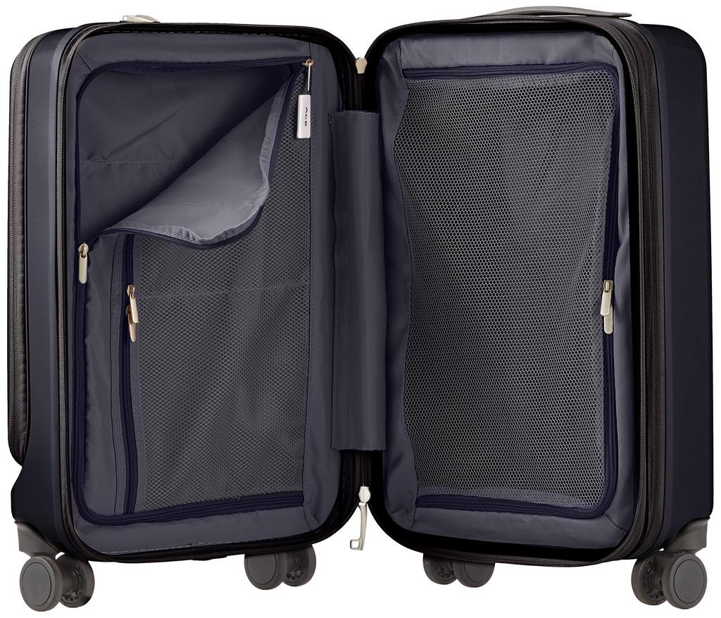 Suitcase Falls 41L Expandable function Caster stopper Front pocket included PC storage 55cm Gunmetal one size [Ace] No.06905 Carry-on 3.3kg (when