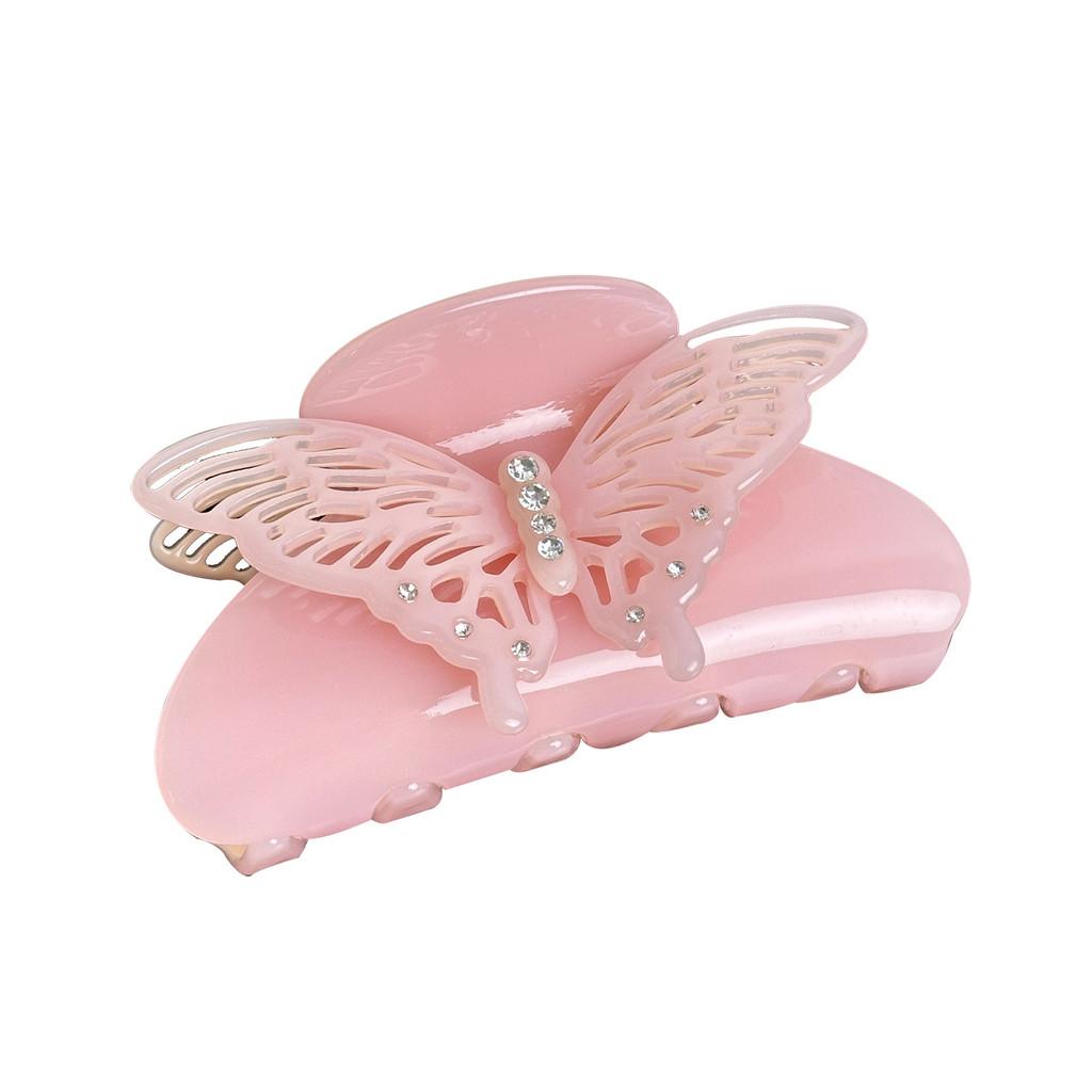 Acetate Unique Rhinestonestudded Butterfly Hair Claw Clip Perfect For Looks Fashionable