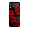 Beautiful Red Rose Flowers Phone Case For Samsung Galaxy Z Flip 3 4 5 Hard Folding Clear PC Bumper For Samsung Z Flip3 Cover