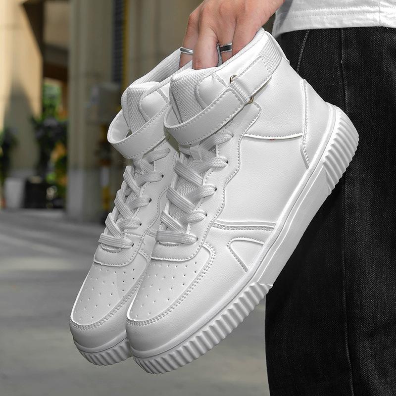 High-top board shoes men's autumn and winter trendy shoes Korean version of teenagers large size fashion couple shoes flat comfortable and versatile