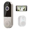 1080p Wireless Wi-Fi Doorbell Camera – AI Detection, Night Vision, Two-Way Audio, Battery Powered