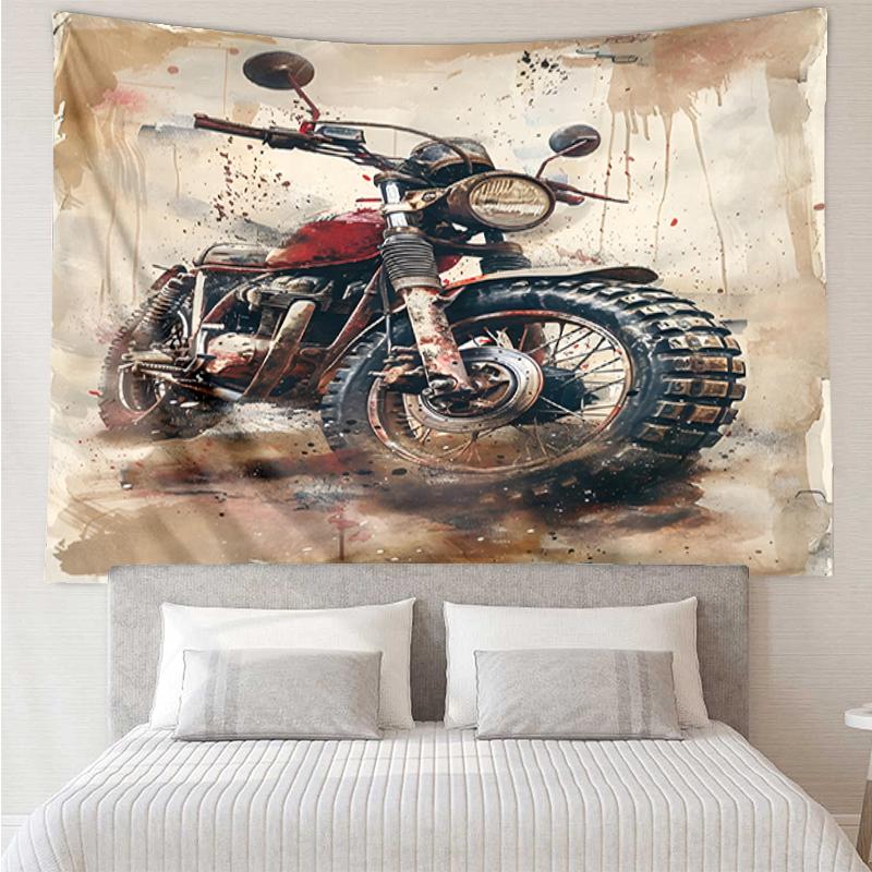 off-road-motorcycles Print Tapestry, Backdrop, Easy Setup, Ideal for Bedroom, Office & Living Room, with Aesthetic Wall Hanging Decor.