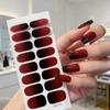 16Tips Full Cover Gradient Nail Stickers Multi Color Self Adhesive Slider No Need UV Lamp Cured Press ON Nail Decal
