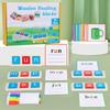 Wooden Alphabet Educational Puzzle Blocks For Kids Word Recognition Building