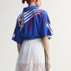 adidas Originals V-Neck Loose Japan Team Casual Culture Short Sleeve Football Shirt Women Tops KE2291