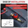 Brass Screw Hole LED Voltmeter Positive Negative Pole Side Column Battery Switch  Off-road Vehicles