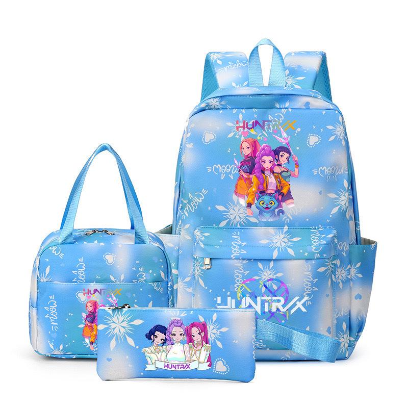 Nuovo Zaino da Studente con Stampa Anime Coreano Kpop Witch Hunter Girl Group, Borsa Tote, Astuccio 3 Pezzi