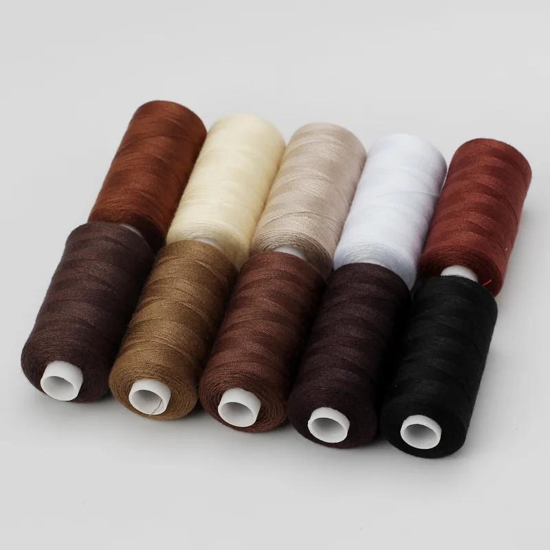 10 Rollen/Set Polyester 402 Nähgarn für manuelle und maschinelle Verwendung, 400 Yards, DIY