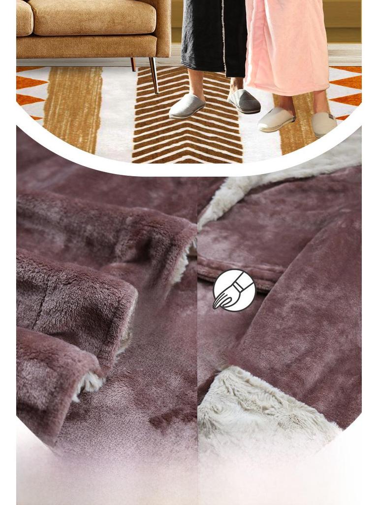 Europäisches Flanellnachthemd in Übergröße und Herrenbademantel aus Korallenfleece zum Jahresende 2021: Dicke, kuschelige Winterkleidung für Paare