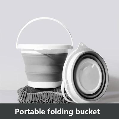 3L Collapsible Bucket Portable Folding Bucket Silicon Car Washing Bucket Outdoor Fishing Travel Camp Household Storage Buckets