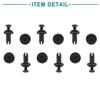 ACROPIX Bumper Fender Fasteners Rivet Clips Automotive Universal 5mm Hole Dia Black 50pcs