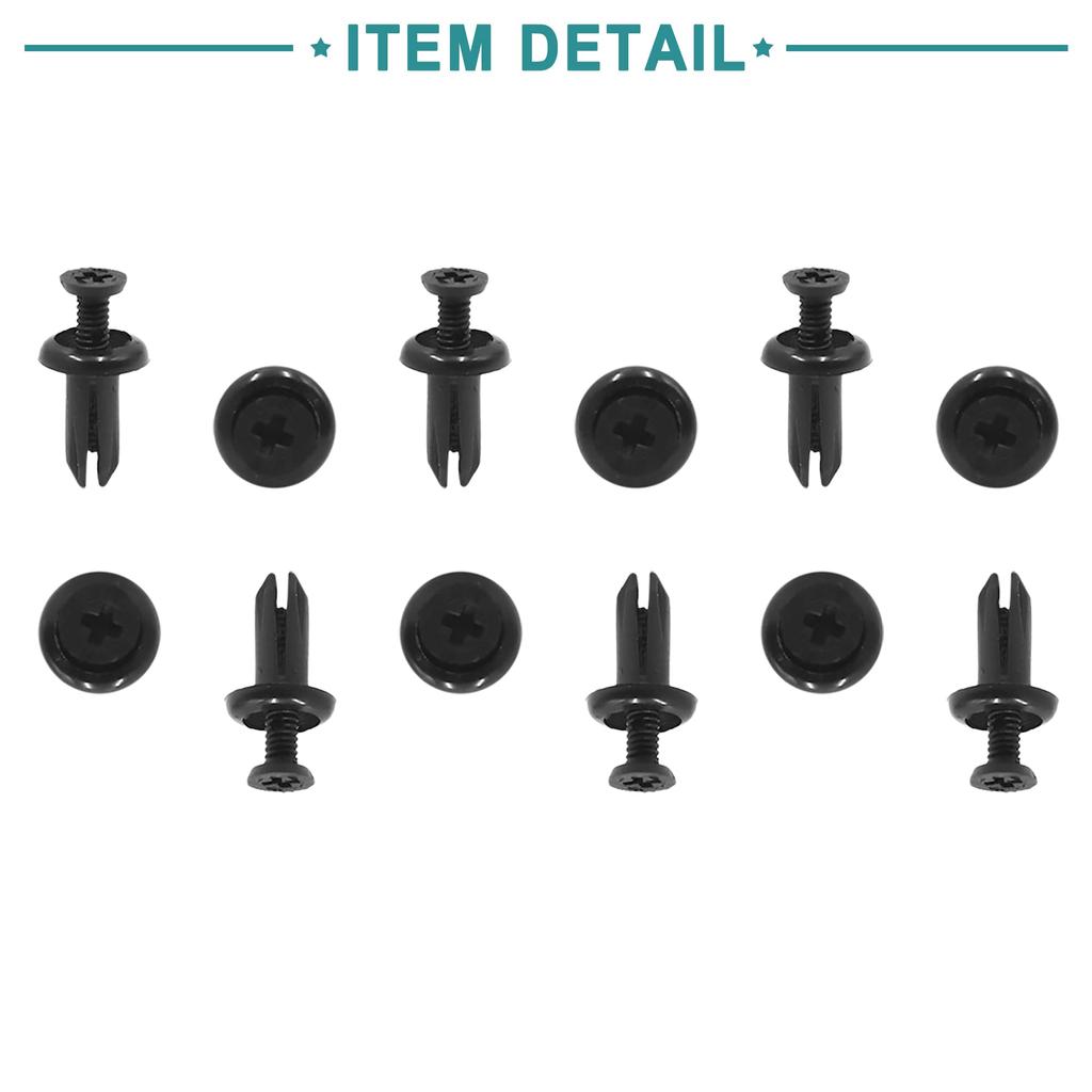 ACROPIX Bumper Fender Fasteners Rivet Clips Automotive Universal 5mm Hole Dia Black 50pcs