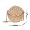 Round Woman's Shoulder Bag Handbag Bohemian Summer Straw Beach Bag Travel Shopping Female Chain Bags