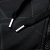 Autumn and Winter New Lamb Fleece Coat Men's Trendy Geometric Print with Thick Fleece Hoodie Jacket Hoodie