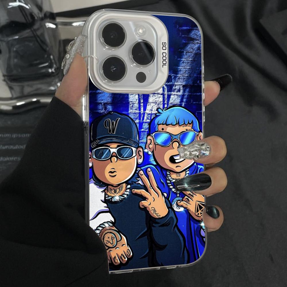 

Blessd Cantante Rapper Phone Case For iPhone 16,15,14,13,12,11,Pro,Max,Plus,Mini,XS Anti Fall Gray Silver Matte Hard Bumper iPhone12