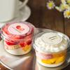 100Pcs 150ml 250ml 300ml Pudding Cups Disposable Packing Box with Lids Plastic Boxes Ice-Cream Dessert Picnic Party Packing