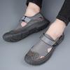 Fashion Breathable Mesh Footwear Outdoor Leisure Hollow Out Sandals Hand-stitching Men's Beach Flats Summer New Fashion Male Sandals