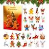 Gingerbread Man Christmas Countdown 2D Flat 24 Day Gingerbread Man Countdown Calendars for Tree Car Home Hanging Decorations
