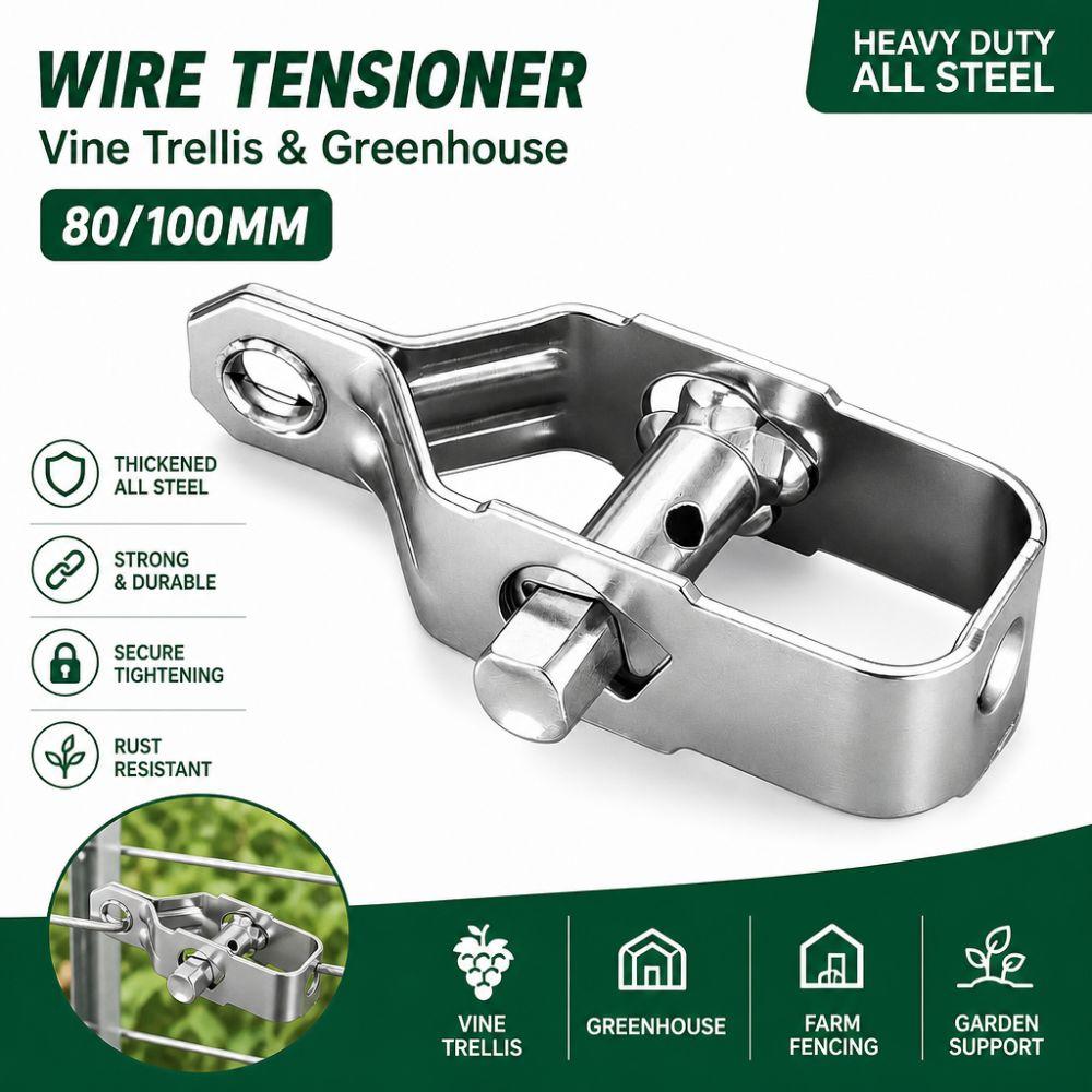 All-Steel Wire Tightener 80mm Electric Fence Tightener Cable Fastening Wire Ratchet Tensioner  Farm