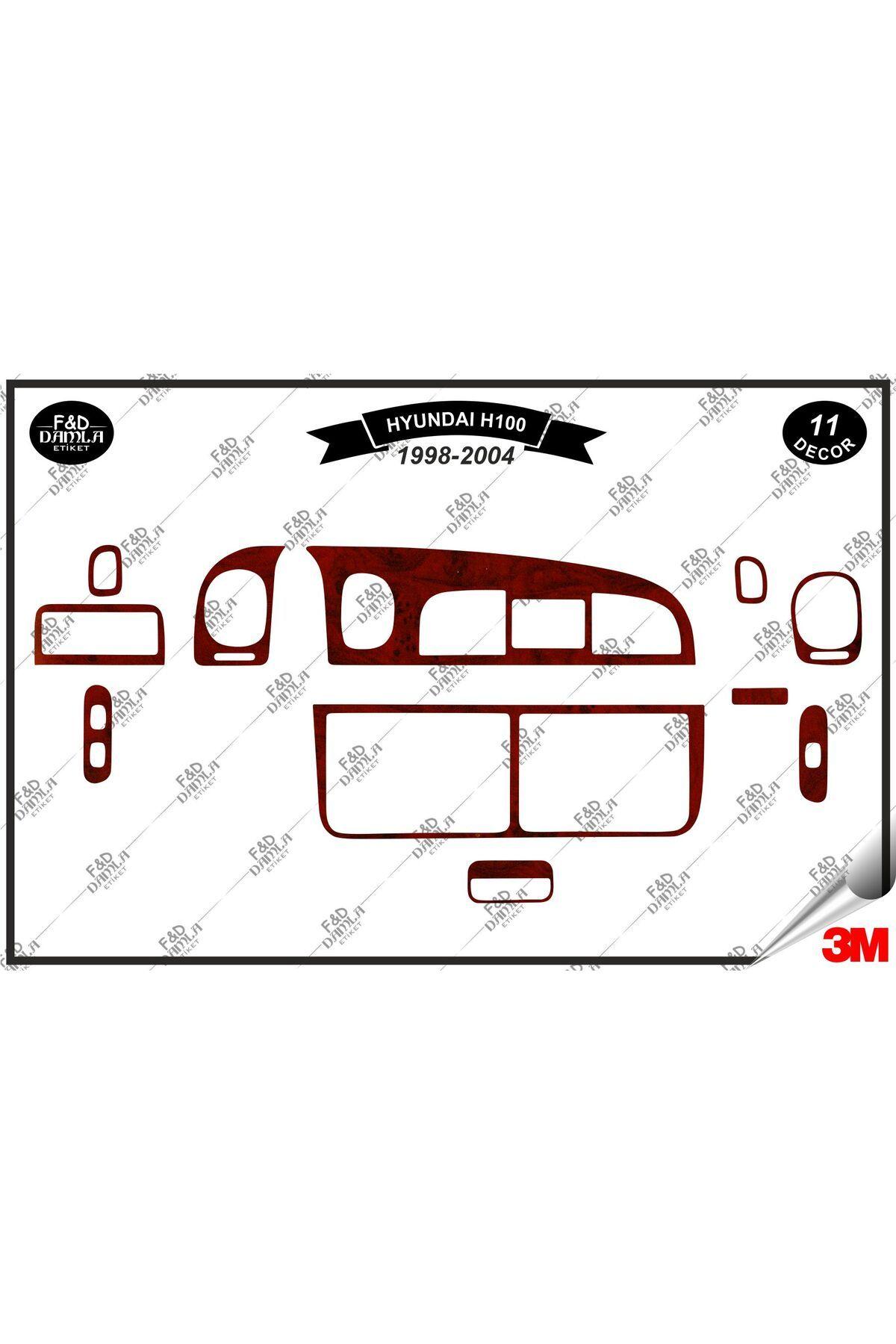 

Hyundaı H 100 1998-2004 Torpido Konsol Trim Göğüs Maun Kaplama Set 11 Parça Maun