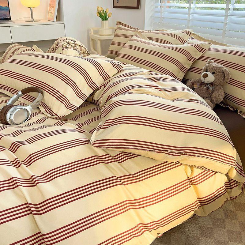Small Fresh Bed Four-piece Dormitory Quilt Cover Three-piece Bed Sheet Set