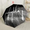 Logo F1 Racing Texture Marmo Ombrello Automatico da Esterno Pieghevole con 8 Stecche Leggero per Donne/Uomini Amanti della Moda Regalo Elegante per Donne
