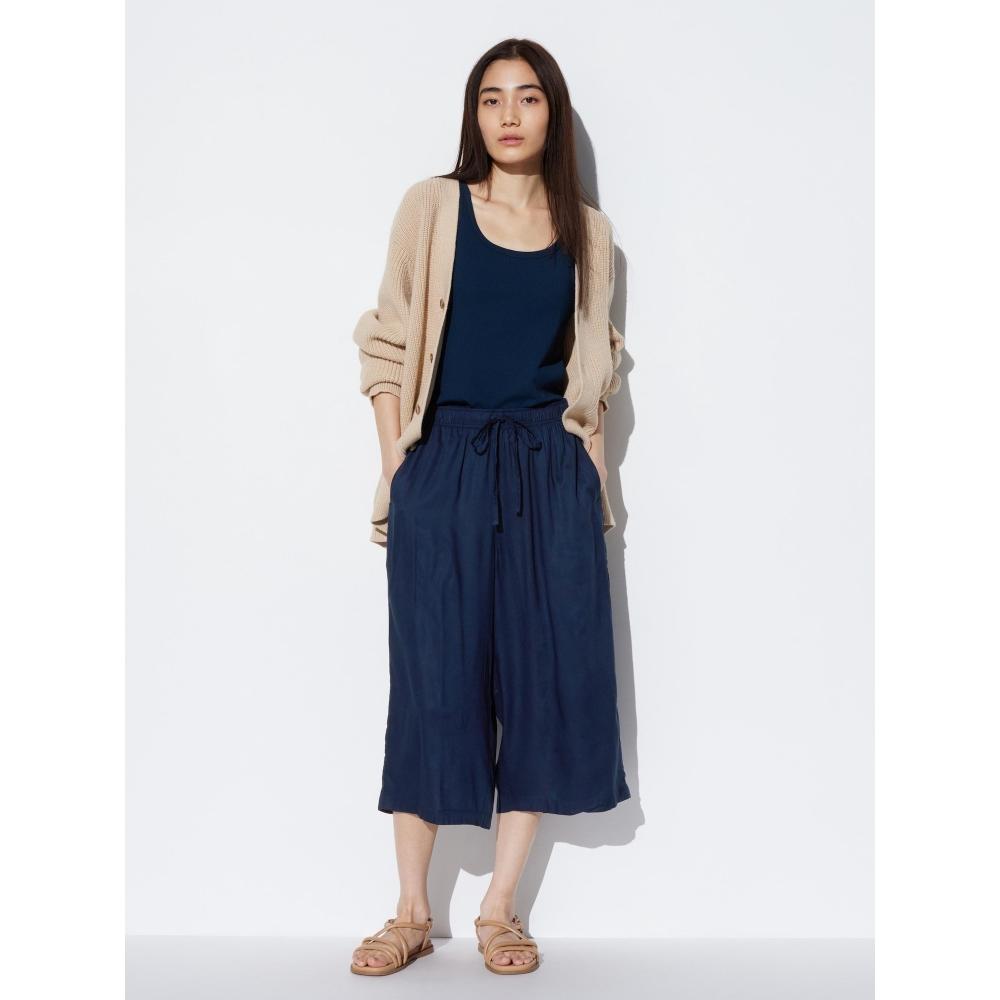 

Uniqlo Укороченные брюки Rayon Relaco, простые 09 BLACK/WOMEN S