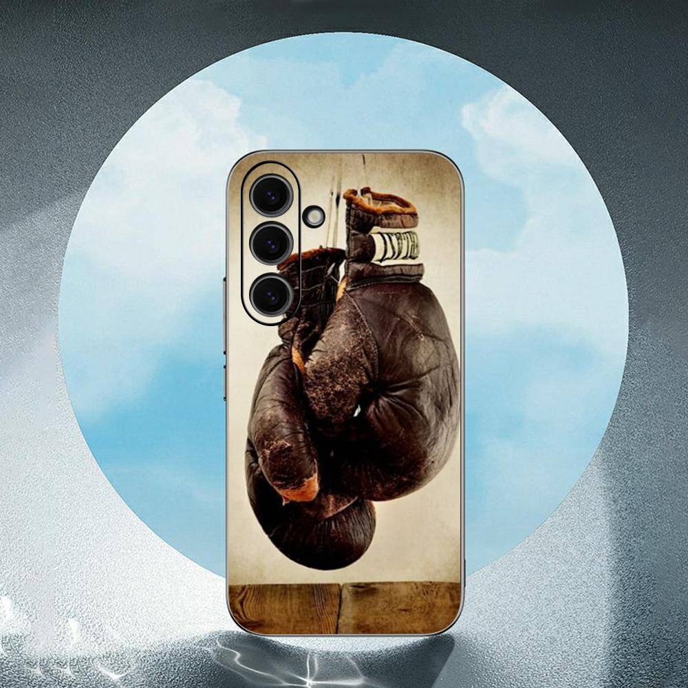 Boxing Gloves Luxury Black Phone Case For Samsung Galaxy S23 S24 S25 Ultra S22 Plus S21