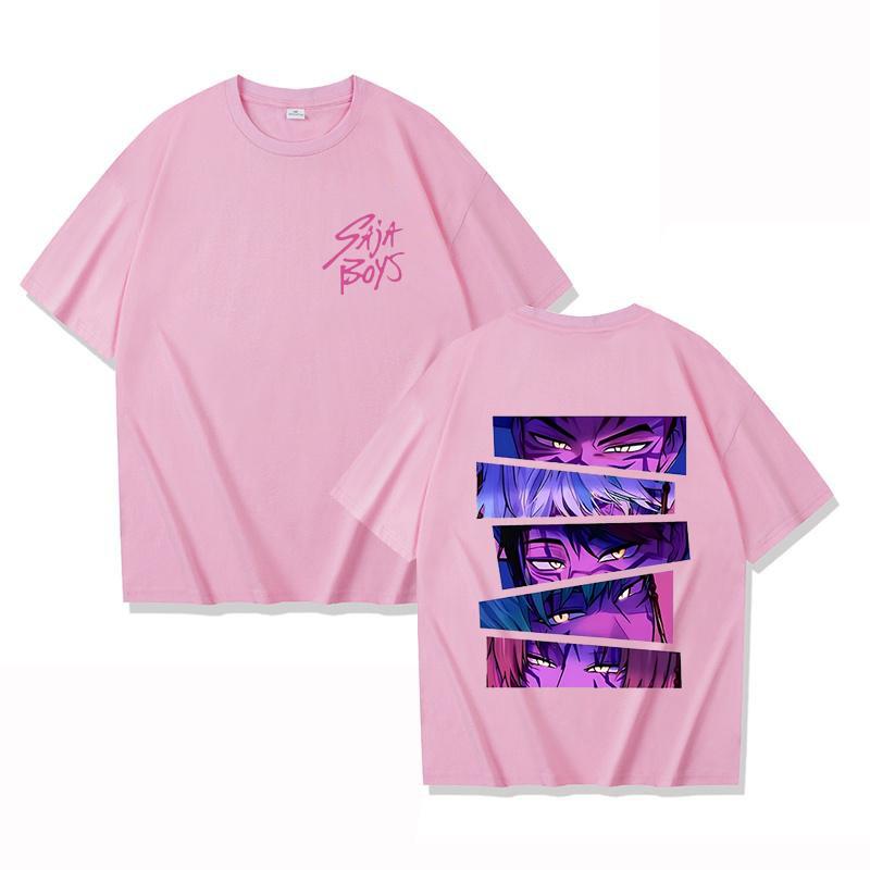 Kpop Demon Hunter Saja Boys T-shirt Unisex Harajuku O-neck Casual Anime T-Shirt Tops