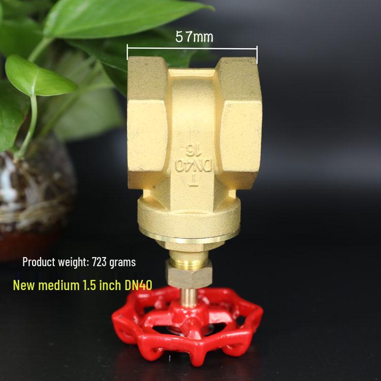 Brass Gate Valve for Water Meters with Thickened Silk Thread and PPR2 Double Hot Melt (4-6 Points)