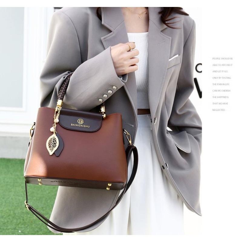 Elegante bolso tipo cartera con cremallera, moderno bolso de mano de gran capacidad para el trabajo, moderno bolso de mano con doble asa