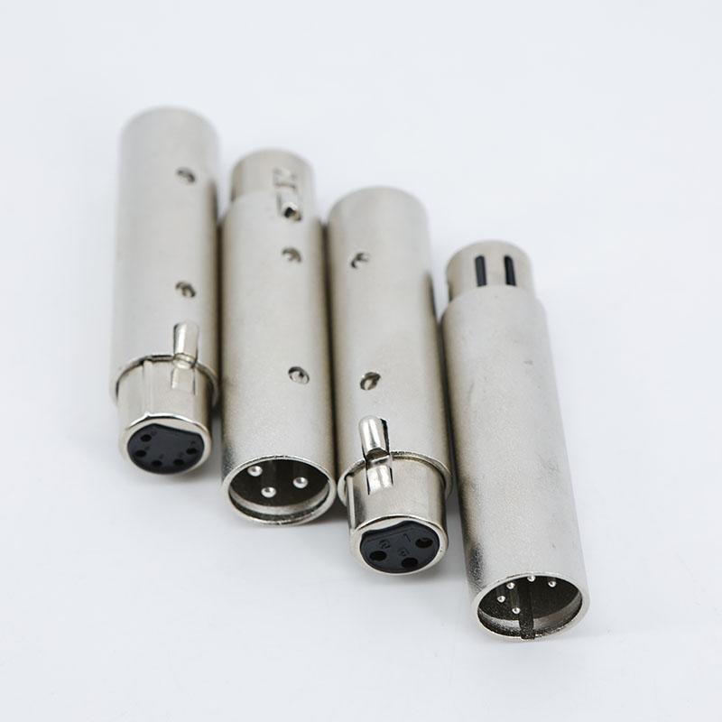 Metal 3Pin XLR male To 5Pin female Converter Audio Lighting power Adapter 3Pin female To 5Pin male Connector Stage Theatre Light