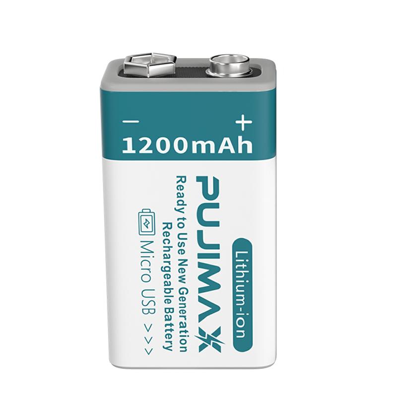 9V 1200mAh Li-ion Rechargeable Battery Micro USB Batteries for Multimeter Microphone Toy Remote Control Massager