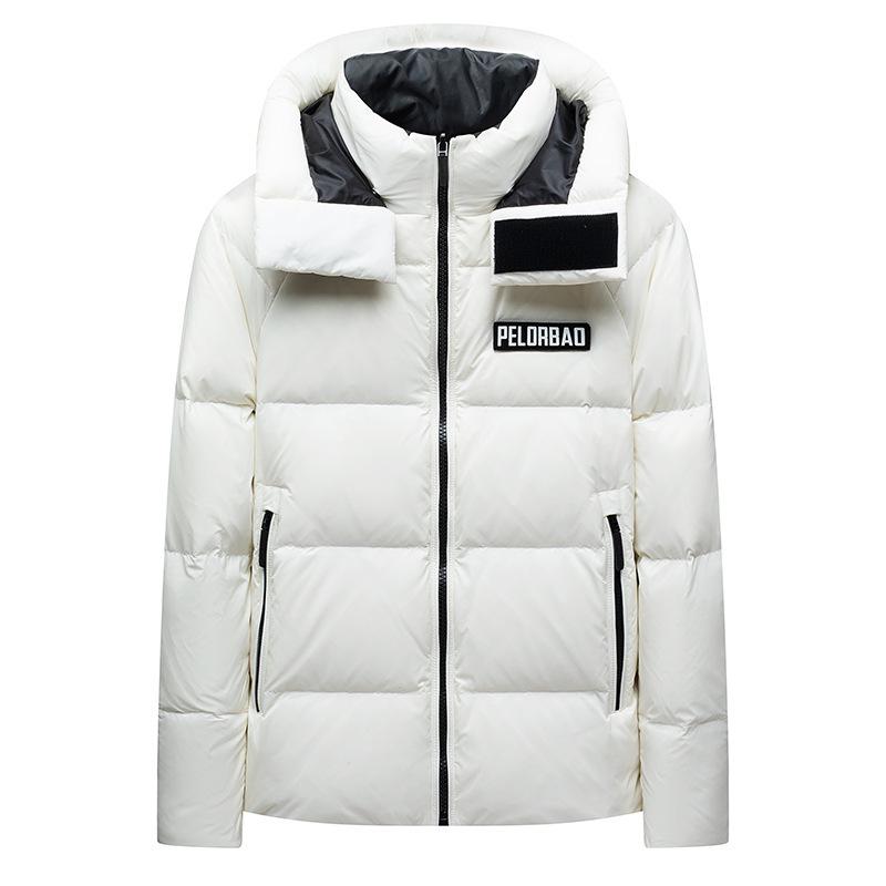 2025 Men's Winter Hooded Short Down Jacket - 90% Duck Down Casual Outerwear