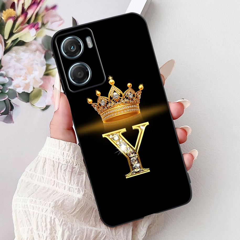 

For Motorola Moto G06 Case Moto G06 Power Back Cover Cute Initial Letters Crown Soft Silicone Bumper For Moto G05 G04 G04S Shell Moto G06 Power