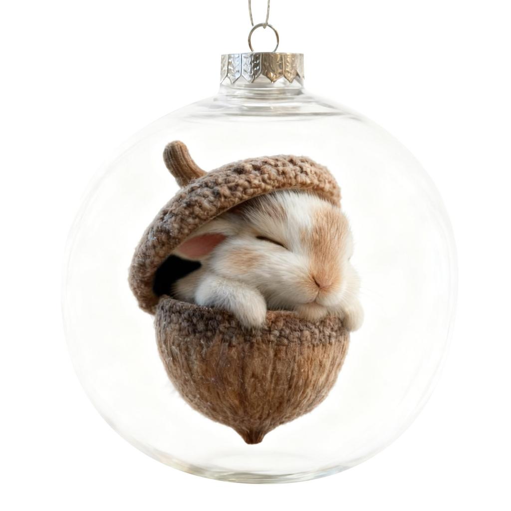 Playful Animal Acrylic Christmas Ball Decoration, Animal Wonder Series Decoration,  Life Christmas Decorative Ball Winter Holiday (Sea Turtle)