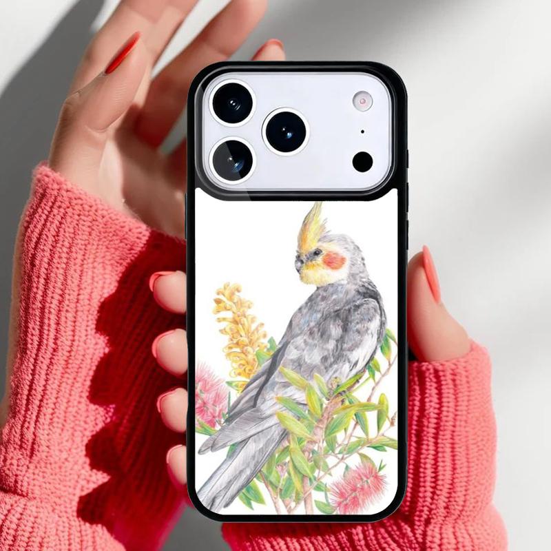 Parrot Bird Phone Case for iPhone 17 Air 16e 15 14 13 Pro Max Back Cover for 12 11 Pro Coque