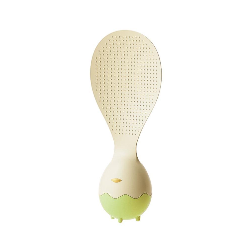 

Non Stick Rice Scooper Egg Shape Base Cooking Spoon Creative Standing Rice Spoon Tableware зелёный