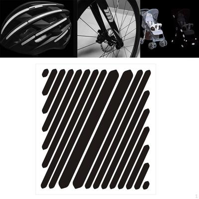 Reflektierende Aufkleber für Fahrräder und Roller, schwarze Abziehbilder, multifunktional, für Helme, Zäune, wasserdicht