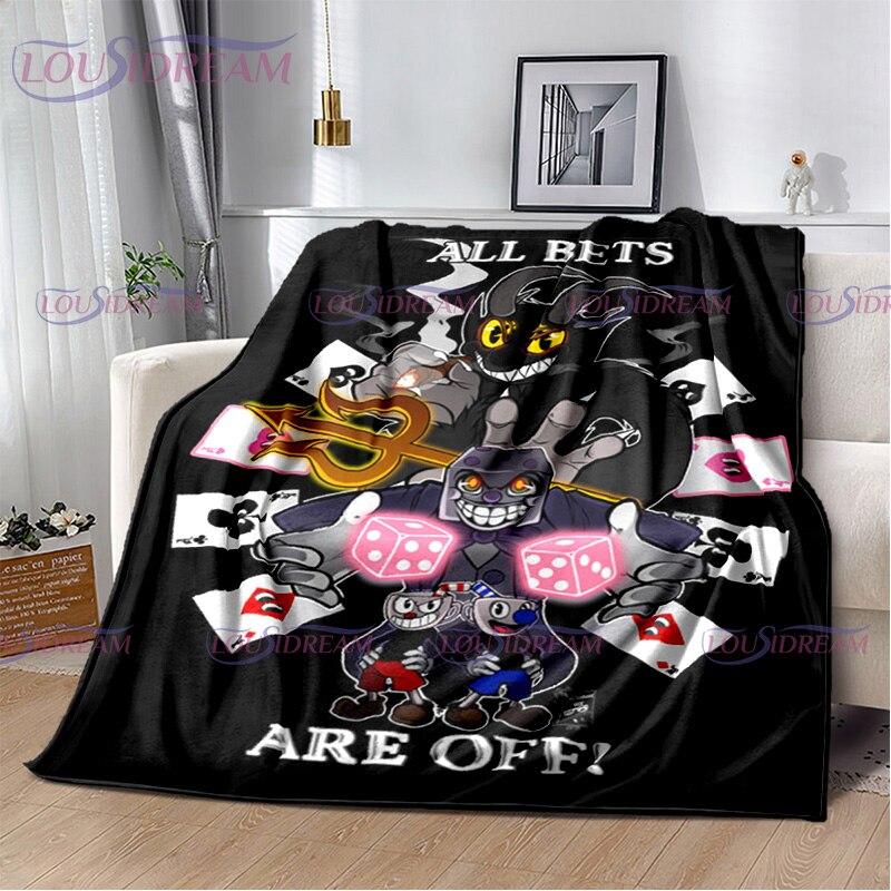 Kreslený roztomilý šálek s potiskem přikrývka pohovka přikrývka cestovní povlečení přikrývka flanelová přikrývka přehoz přes postel lehké cestovní