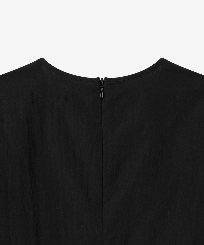 Basica Soft Wrap Cotton Dress (Black)